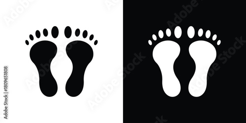 Footprint icon design element for website and app ui design projects