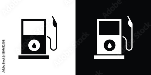 Gas station icon design element for website and app ui design projects