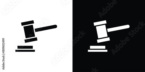 Gavel icon design element for website and app ui design projects