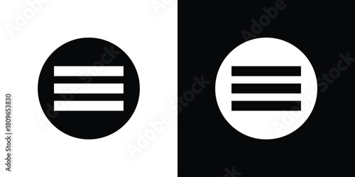 Hamburger menu icon design element for website and app ui design projects