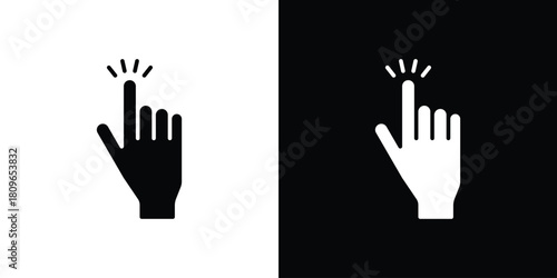Hand click icon design element for website and app ui design projects