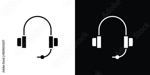 Headphone icon design element for website and app ui design projects