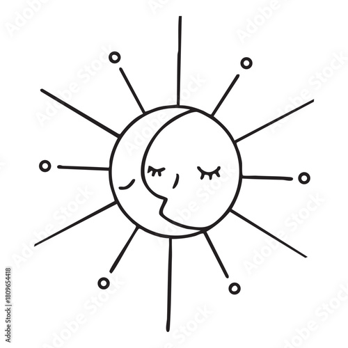 Mystical celestial design elements. Vector icon set with stars, crescent moons, constellations, and dividers for logos or spiritual decorations.