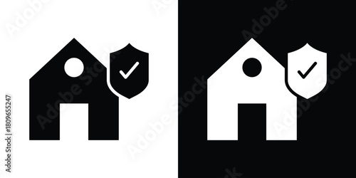 Home insurance icon design element for website and app ui design projects