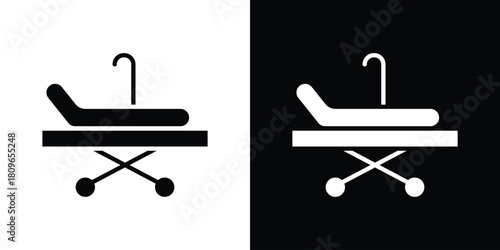 Hospital bed icon design element for website and app ui design projects