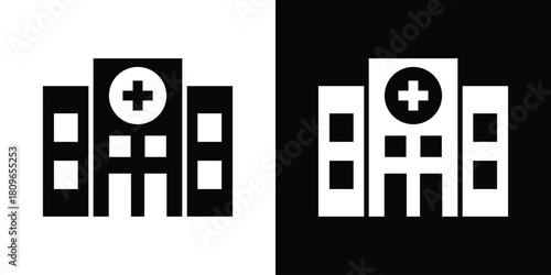 Hospital icon design element for website and app ui design projects