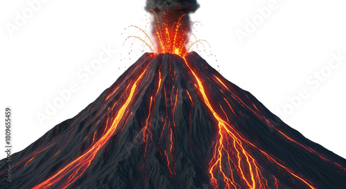 Obraz na płótnie red volcano eruption