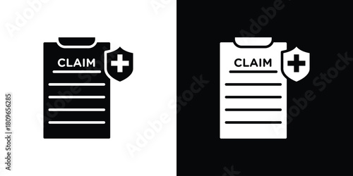 Insurance Claim icon design element for website and app ui design projects