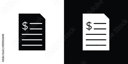 Invoice icon design element for website and app ui design projects