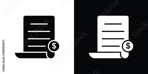 Invoice payment icon design element for website and app ui design projects