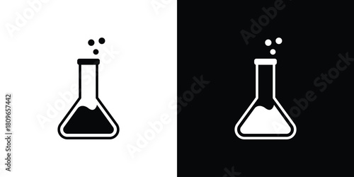 Lab flask icon design element for website and app ui design projects