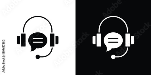 Live chat icon design element for website and app ui design projects