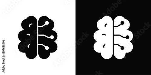 Machine learning icon design element for website and app ui design projects