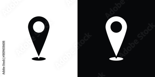 Map marker icon design element for website and app ui design projects