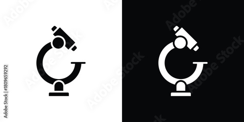 Microscope icon design element for website and app ui design projects