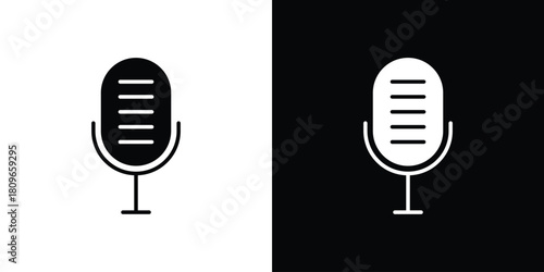 Microphone icon design element for website and app ui design projects