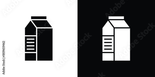Milk carton icon design element for website and app ui design projects