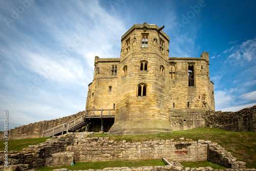 Warkworth Castle is a ruined medieval castle, Warkworth , Northumberland