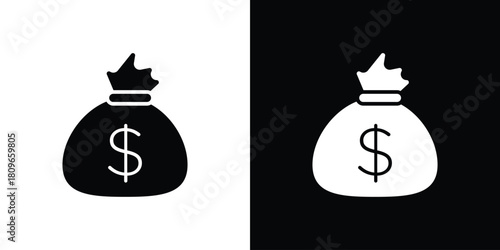 Money bag icon design element for website and app ui design projects