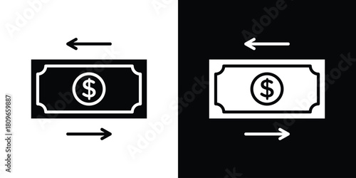 Money transfer icon design element for website and app ui design projects