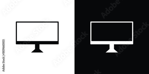 Monitor icon design element for website and app ui design projects