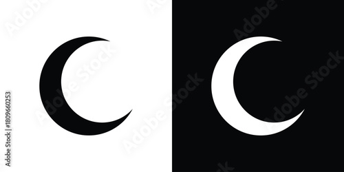 Moon icon design element for website and app ui design projects