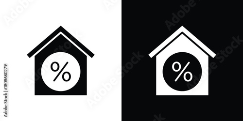Mortgage icon design element for website and app ui design projects