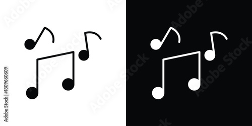 Music note icon design element for website and app ui design projects