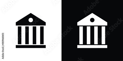 Museum icon design element for website and app ui design projects