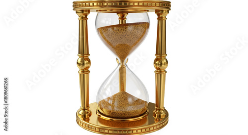 Golden Hourglass with Sand Flowing 1b13351e77c69d59de34df684a1caf92dr