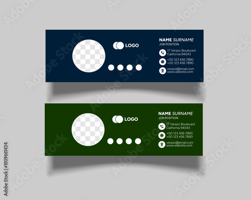 Customizable email signature templates for professional corporate branding and communication.