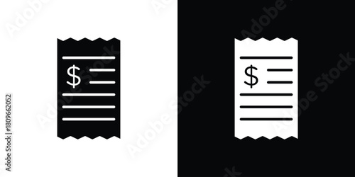 Payment receipt icon design element for website and app ui design projects