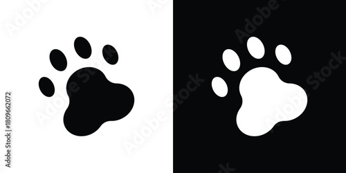 Paw icon design element for website and app ui design projects