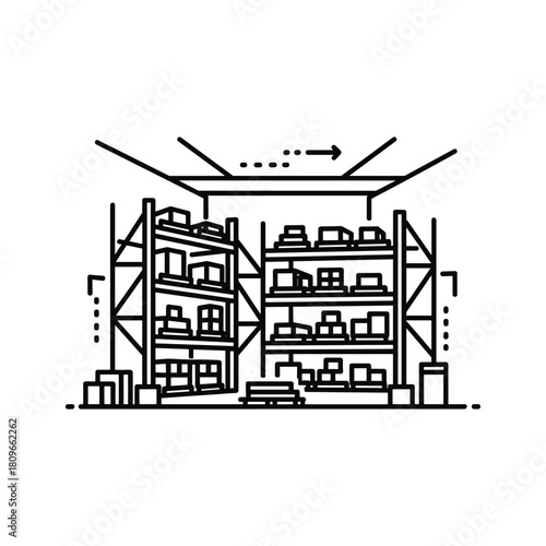 Line icon representing a toolbox with an upward arrow pointing towards the sun and a location pin icon, isolated on