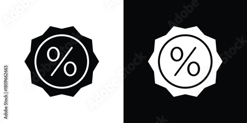 Percentage icon design element for website and app ui design projects