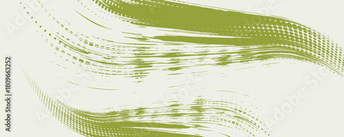 Green brush stroke texture, hand drawn abstract brushes background