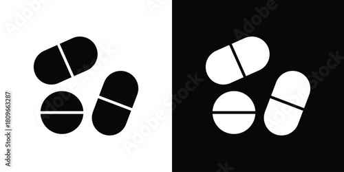 Pills icon design element for website and app ui design projects
