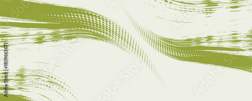 Green brush stroke texture, hand drawn abstract brushes background