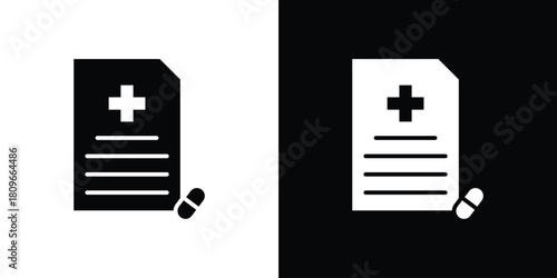Prescription icon design element for website and app ui design projects