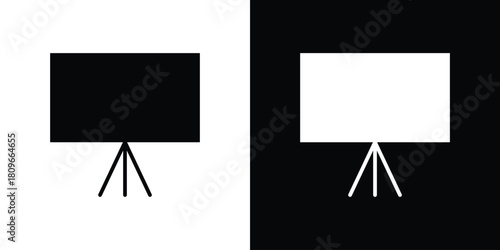 Presentation screen icon design element for website and app ui design projects