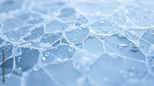 Ice close-up with trapped air and bubbles pattern