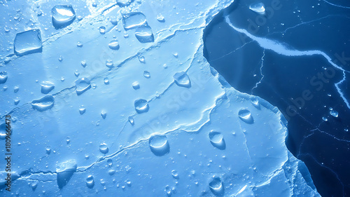Ice surface reflecting cold light in silver and gray
