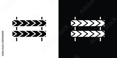 Roadblock icon design element for website and app ui design projects