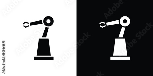 Robot arm icon design element for website and app ui design projects