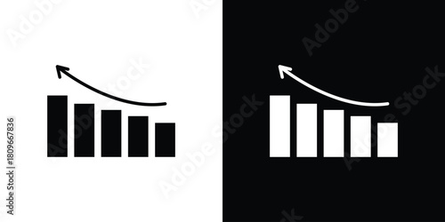 Sales growth icon design element for website and app ui design projects