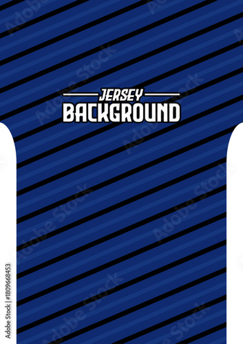 Dark blue jersey background with layered diagonal stripes creating a sleek fast-motion look.