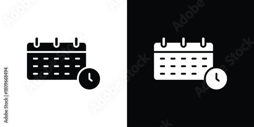 Schedule icon design element for website and app ui design projects
