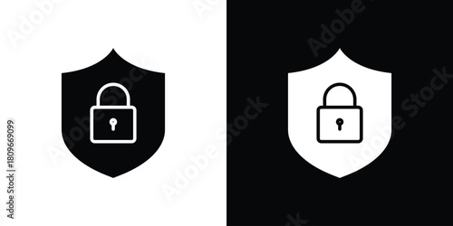 Security lock icon design element for website and app ui design projects