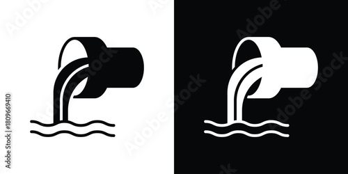 Sewage icon design element for website and app ui design projects