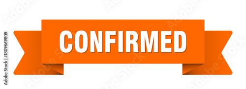 confirmed ribbon isolated on transparent background. confirmed ribbon